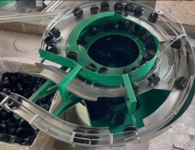 Bộ phễu rung cấp nắp tiêu 2 đường